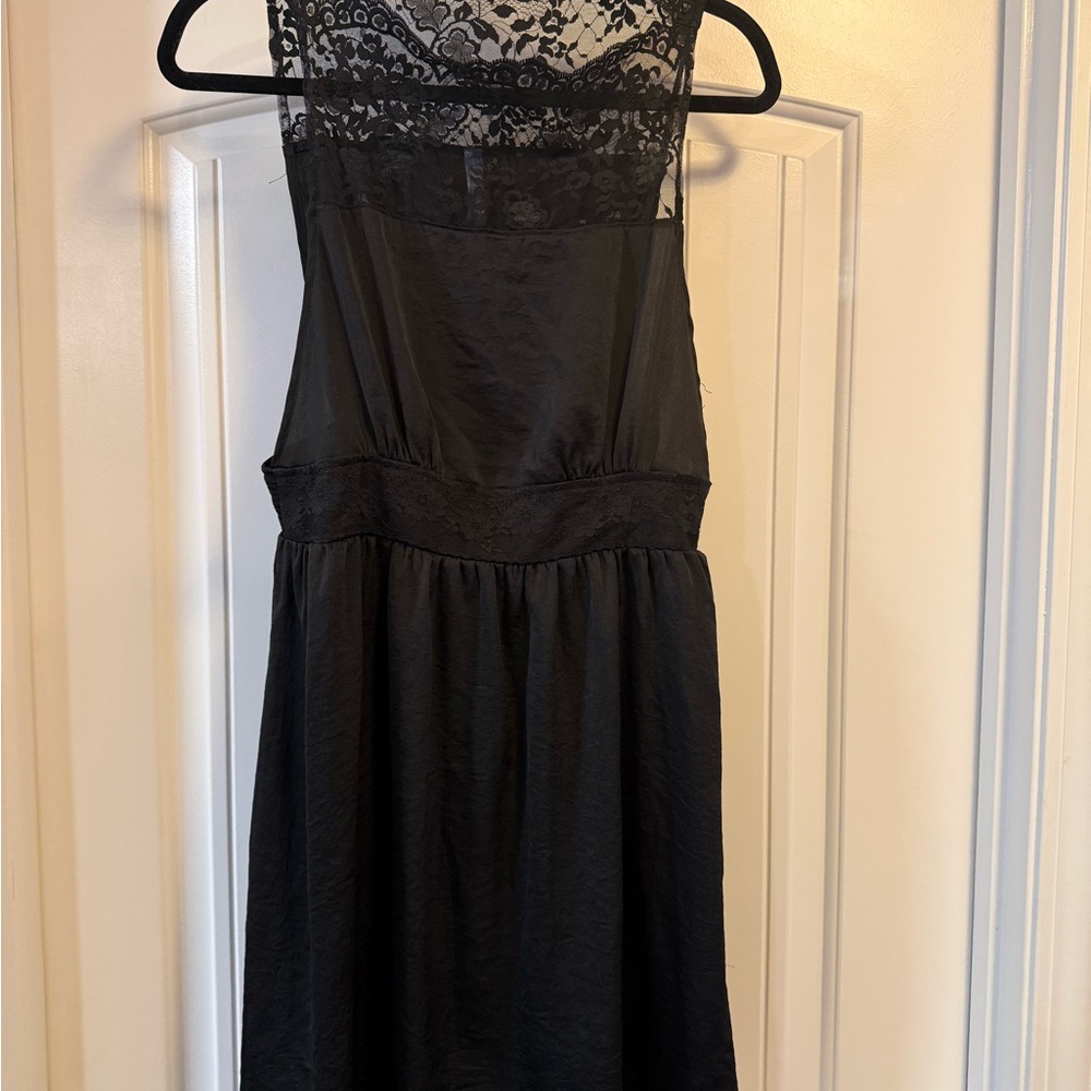 Free People Black Lace Top Dress